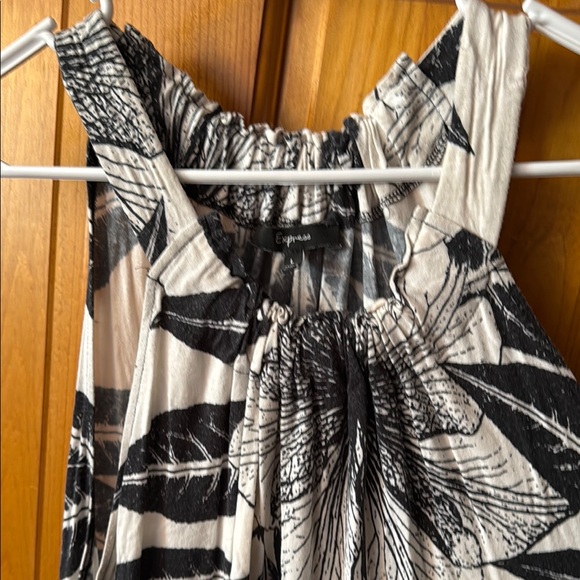 Express Black and White Mini Sundress - Picture 3 of 6